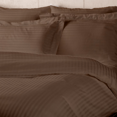 غطاء لحاف مقاس فردي  توليب (بني داكن) (165 × 245 + 30 سم - مجموعة من قطعة واحدة) 100% قطن، أغطية سرير ناعمة وفاخرة بجودة الفنادق - 300 TC