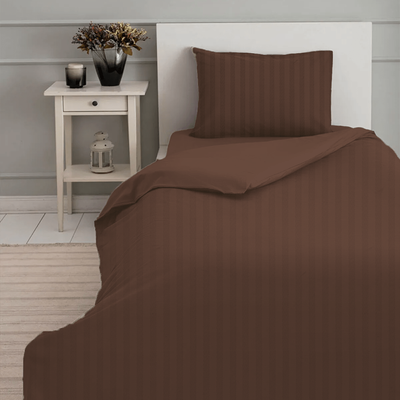 BYFT Tulip (Dark Brown) Single Size Duvet Cover (165 x 245 + 30 Cm-Set of 1 Pc) 100% Cotton, Soft and Luxurious Hotel Quality Bed linen-300 TC