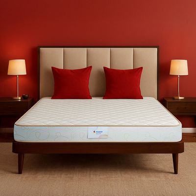 Sleepwell Utsav 2.0 | Resitec Foam | Twin Bed Size | Medium Firm | Neem Fresche Technology | Anti Sag Mattress (200L x 120W x 15H cm)