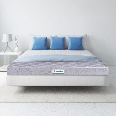 Sleepwell Utsav 2.0 | Resitec Foam | King Bed Size | Medium Firm | Neem Fresche Technology | Anti Sag Mattress (200L x 180W x 15H cm)