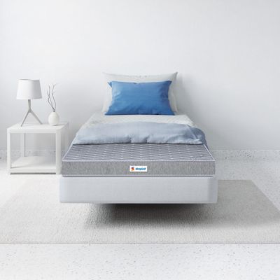 Sleepwell Durafirm 2.0 | Visco Medicated Foam | Single Bed Size | Medium Firm | Neem Fresche Technology | Anti Sag Mattress (200L x 90W x 15H cm)