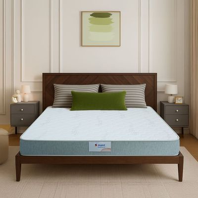 Sleepwell Durafirm 2.0 | Visco Medicated Foam | Super King Bed Size | Medium Firm | Neem Freshce Technology | Anti Sag Mattress (200L x 200W x 15H cm)