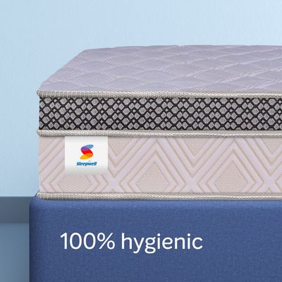 Sleepwell Fitrest Classic | Acuprofile PU Foam | Single Bed Size | Medium Firm | Neem Fresche Technology | Anti Sag Mattress (200L x 90W x 20H cm)