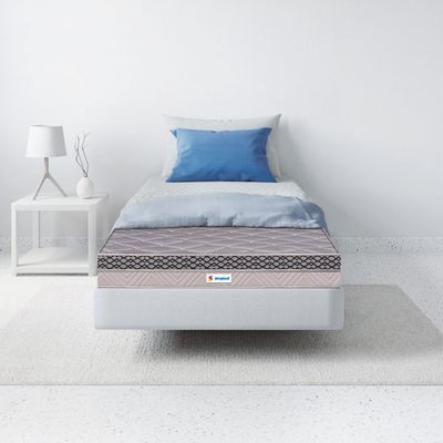 Sleepwell Fitrest Classic | Acuprofile PU Foam | Single Bed Size | Medium Firm | Neem Fresche Technology | Anti Sag Mattress (200L x 90W x 20H cm)