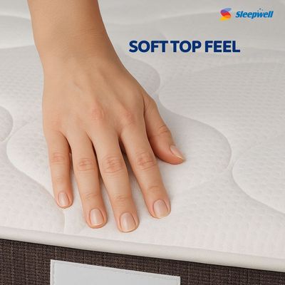 Sleepwell Fitrest Classic | Acuprofile PU Foam | Super King Bed Size | Medium Firm | Neem Fresche Technology | Anti Sag Mattress (200L x 200W x 20H cm)
