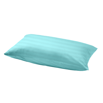 BYFT Tulip (Sea Green) Single Size Flat Sheet and Pillow Covers with 1 cm Satin Stripe (Set of 2 Pcs) 100% Cotton, Soft and Luxurious Hotel Quality Bed linen-300 TC