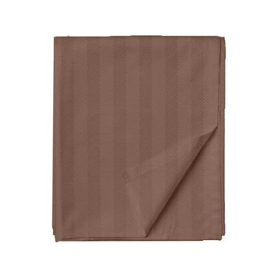 BYFT Tulip (Dark Brown) King Size Flat Sheet and Pillow Covers with 1 cm Satin Stripe (Set of 3 Pcs) 100% Cotton, Soft and Luxurious Hotel Quality Bed linen-300 TC