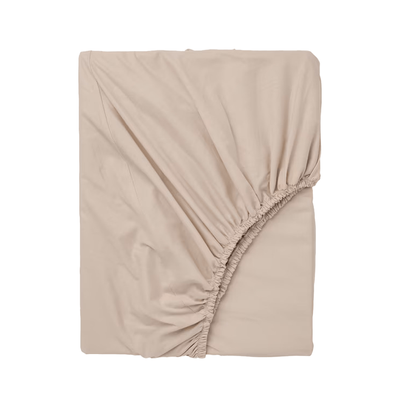 بستان الحصري (بيج) ملاءة جاهزة وأغطية وسائد بمقاس واحد (مجموعة من قطعتين) نسيج قطني، ناعم وفاخر، أغطية سرير عالية الجودة -180 TC