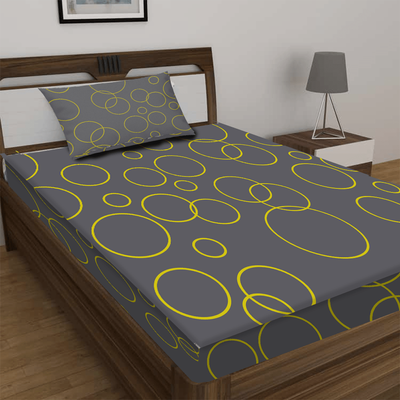 غطاء سرير فاخر من بستان مقاس 150 × 230 سم، كيس وسادة 52 × 73 + 12 سم، 144 Tc، متعدد الألوان، منقط، بولي قطن، مجموعة من 2