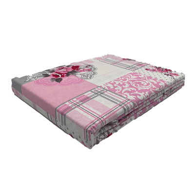 BYFT Orchard Premium Bed Sheet 150 x 230 Cm Pillowcase 52 x 73 + 12 Cm 144 Tc Multicolor Pink Floral Polycotton Set of 2