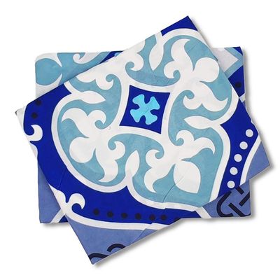 BYFT Orchard Bed Sheet 150 x 230 Cm Pillowcase 52 x 73 + 12 Cm 65 Gsm Blue Portuguese Pattern Printed