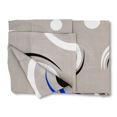 BYFT Orchard Bed Sheet 150 x 230 Cm Pillowcase 52 x 73 + 12 Cm 65 Gsm Grey Abstract Cicular Pattern Printed 100% Microfiber Set of 2