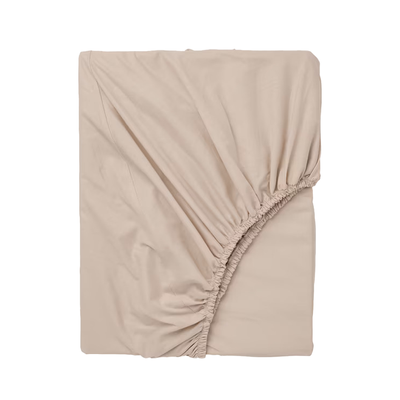 BYFT Tulip (Sand) Single Size Fitted Sheet (90 x 210 + 30 Cm-Set of 1 Pc) 100% Cotton, Soft and Luxurious Hotel Quality Bed linen-300 TC