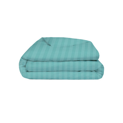 BYFT Tulip (Sea Green) Single Size Fitted Sheet,Duvet cover and Pillow Covers with 1 cm Satin Stripe (Set of 4 Pcs) 100% Cotton, Soft and Luxurious Hotel Quality Bed linen-300 TC