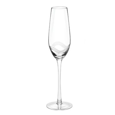 Simcha Crystal Champagne Lead Free Cystal Glasses-Set of 6pc 215ml Capacity