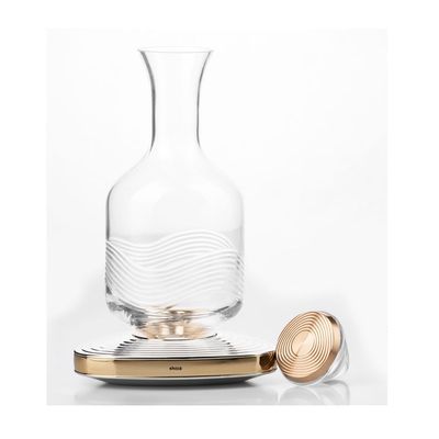 Alpha Whiskey  Lead Free Crystal Decanter with Tricoid Base 1 Liter Capacity