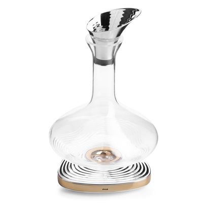 Wavemaker Wine  Lead Free Crystal Decanter with Tricoid Base 1 Liter Capacity