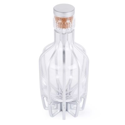 The Cage Lead Free Crystal  Decanter- Dazzling Silver 1 Liter Capacity