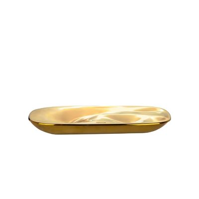 The Flow Hot & Cold Serving Platter Stainless Steel- Gold