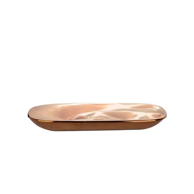 The Flow Hot & Cold Serving Platter Stainless Steel- Rose Gold