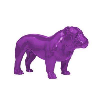 Angus Lavender-Bulldog Figurine