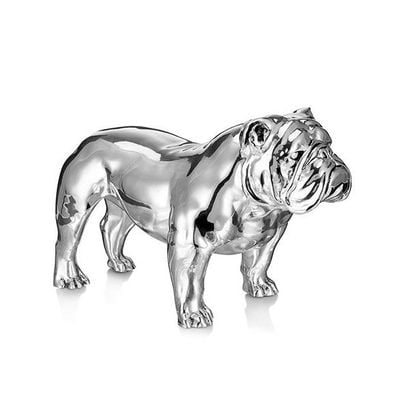 Angus Silver-Bulldog Figurine
