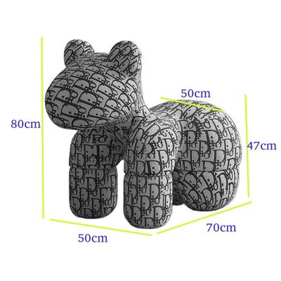 Maple Home Nordic Fabric Lounge Chair Lazy Sofa Bear Toy Stool Kids Comfortable Single Leisure Soft Foam Seat Moulded Edges Living Room Furniture.