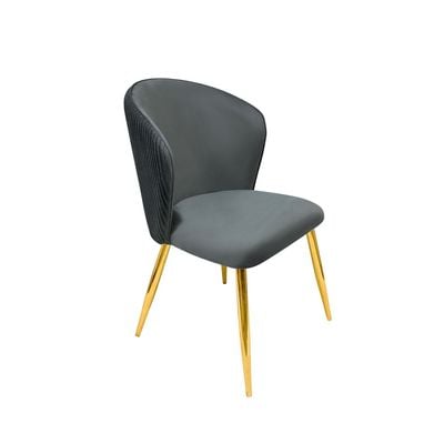 Maple Home Modern Velvet Dining Armless chair Queen Curved Backrest Golden Metal Frame Nordic Leisure Kitchen Living Indoor Parties Functional Furniture