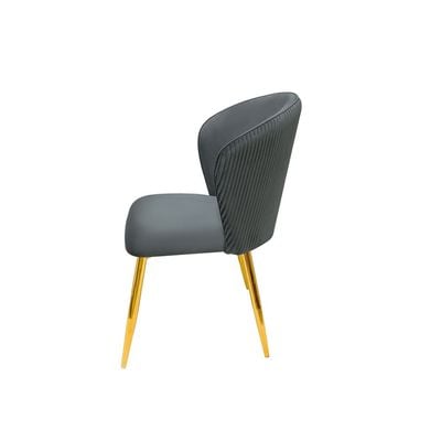 Maple Home Modern Velvet Dining Armless chair Queen Curved Backrest Golden Metal Frame Nordic Leisure Kitchen Living Indoor Parties Functional Furniture