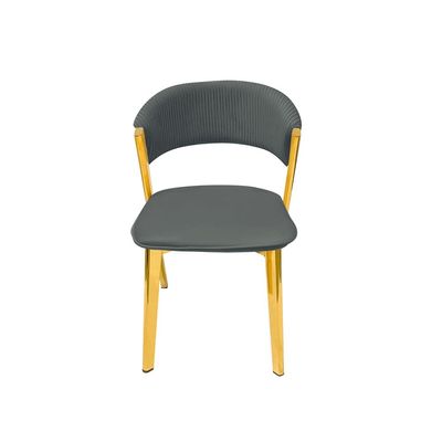 Maple Home Modern Velvet Dining Armless chair Queen Curved Backrest Golden Metal Frame Nordic Leisure Kitchen Living Indoor Parties Functional Furniture