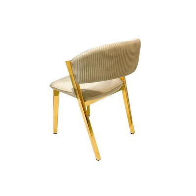 Maple Home Modern Velvet Dining Armless chair Queen Curved Backrest Golden Metal Frame Nordic Leisure Kitchen Living Indoor Parties Functional Furniture