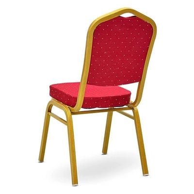 Maple Home Accent Banquet Chair Armless Fabric Golden Metal Frame Casual Back Stainless Steel Dining Parties Restaurant Functional Furniture.