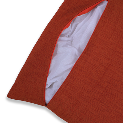 مجموعة غطاء وسادة مزخرفة من تيراتيل بليس بريك أورانج مقاس 16 × 16 بوصة مكونة من قطعتين