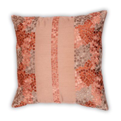 BYFT TerraTile Bliss Brick Orange 16 x 16 Inch Decorative Cushion Cover Set of 2