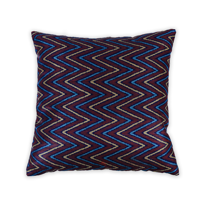 BYFT Zigzag Elegance Berry Blue 16 x 16 Inch Decorative Cushion & Cushion Cover Set of 2