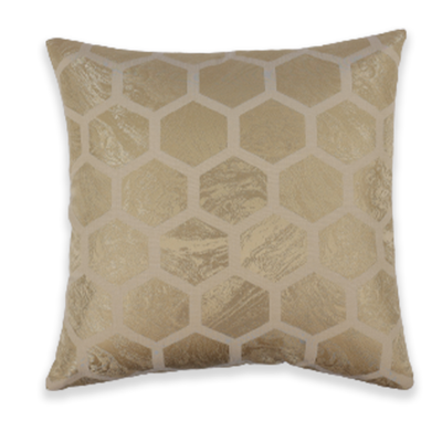طقم وسادة مزخرفة وغطاء وسادة من قرص العسل الذهبي ذهبي شاحب مقاس 16 × 16 سم، مكون من قطعتين