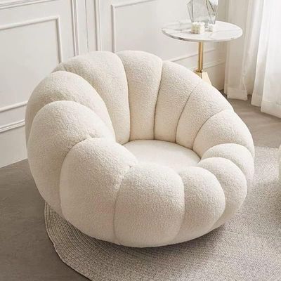 Maple Home Decoration Lamb Fleece Sofa White Three Seater 1 pcs 180cm Modern Nordic Flower Minimalist Style Sofa For Living Room Cafe Hotel Shop Home Furniture