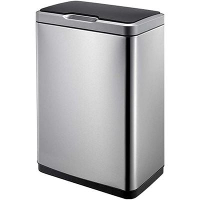 Eko Sensor Opening Garbage Bin, Soft Closing Stainless Steel Mirage Sensor Bin 80 Liter Capacity-Silver