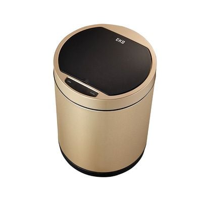 Eko Motion Sensor Operated Soft Open And Close Lid Round Bin 35L Gold Bin