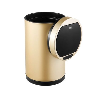 Eko Motion Sensor Operated Soft Open And Close Lid Round Bin 35L Gold Bin