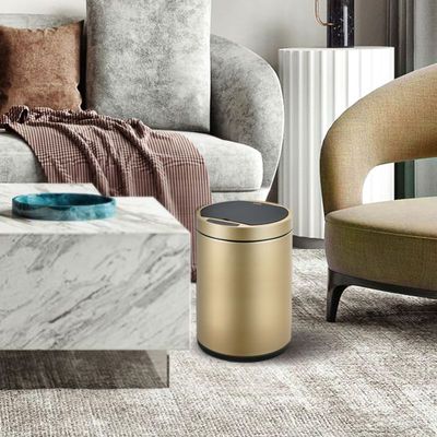 Eko Motion Sensor Operated Soft Open And Close Lid Round Bin 35L Gold Bin