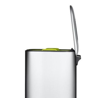 Eko Stainless Steel Top In Fingerprint-Resistant With Soft Closing Pedal Bin 12 Liters