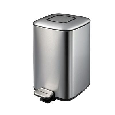 Eko Stainless Steel Top In Fingerprint-Resistant With Soft Closing Pedal Bin 12 Liters