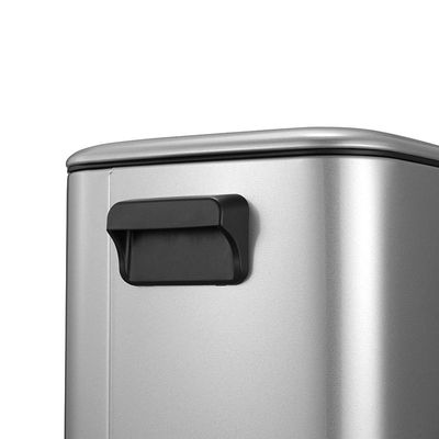 Eko Stainless Steel Top In Fingerprint-Resistant With Soft Closing Pedal Bin 12 Liters