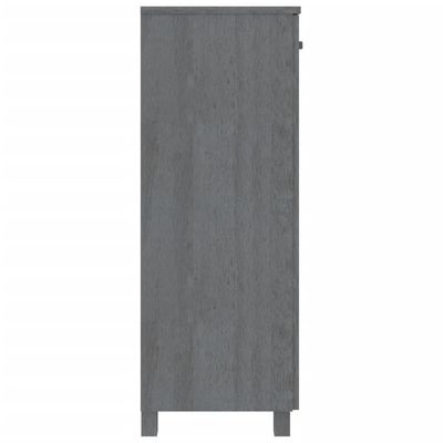 vidaXL Shoe Cabinet HAMAR Dark Grey 85x40x108 cm Solid Wood Pine