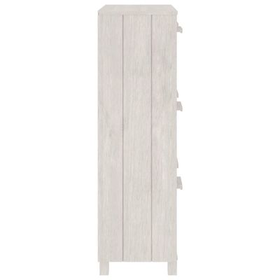 vidaXL Shoe Cabinet HAMAR White 59.5x35x117 cm Solid Wood Pine