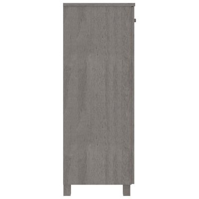 vidaXL Shoe Cabinet HAMAR Light Grey 85x40x108 cm Solid Wood Pine