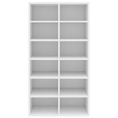 vidaXL Shoe Rack White 54x34x100.5 cm Engineered Wood