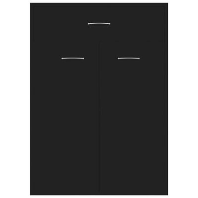 vidaXL Shoe Cabinet Black 60x35x84 cm Engineered Wood