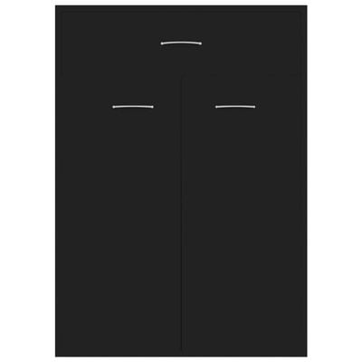 vidaXL Shoe Cabinet Black 60x35x84 cm Engineered Wood